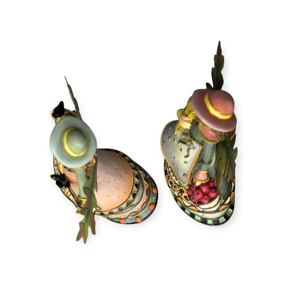 Joelson Industries Fall Angels Figurines Metal Leaf Wings Apples Sunflowers-2 - Picture 9 of 13